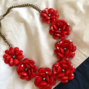 Beautiful, red flower necklace
